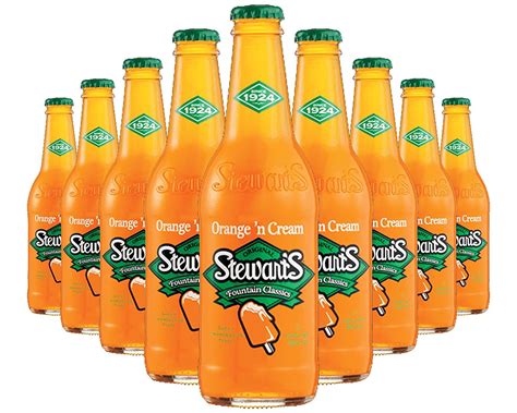 Stewart's Orange & Cream Soda, 12 fl oz (12 Glass Bottles), All Natural ...