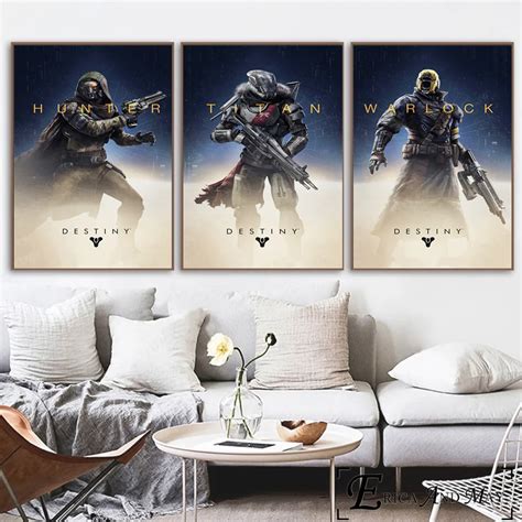 Destiny Video Game Figures Posters Prints Wall Art Decorative Picture ...