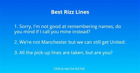 70+ Dirty, Funny, and Best Rizz Lines - Followchain