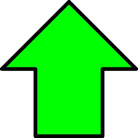 Green Up Arrow Clip Art at Clker.com - vector clip art online, royalty ...