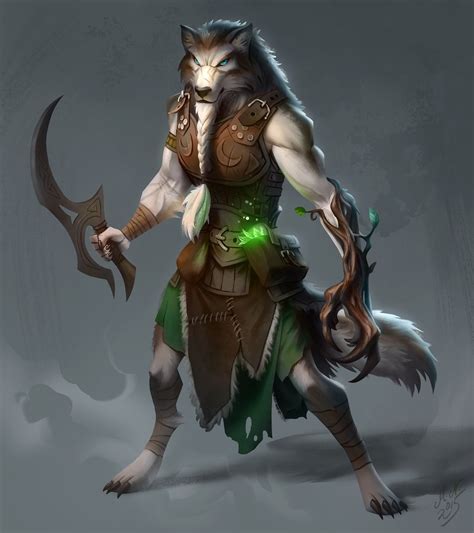 Wolfen Druid, Magnus Norén | Fantasy character design, Character art ...