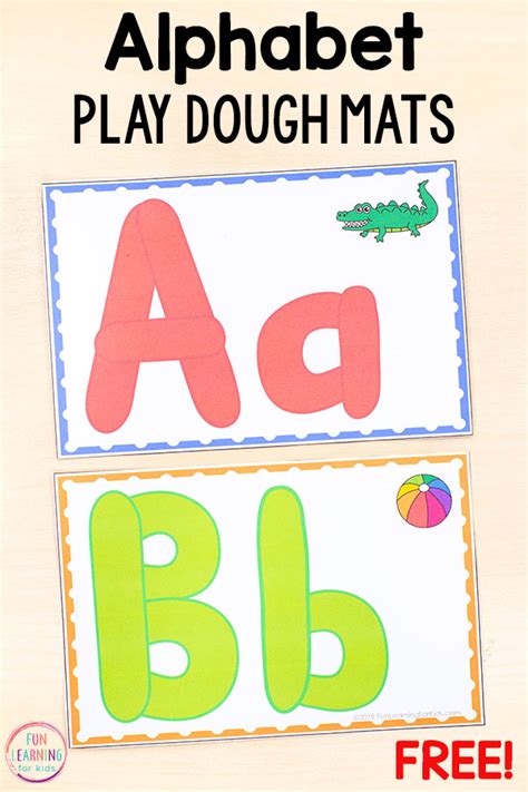 FREE Printable Alphabet Play Dough Mats for Preschool