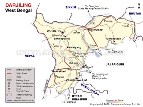 DARJEELING GUIDE: DARJEELING TRAVEL MAP