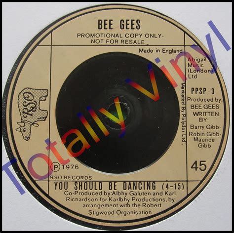 Totally Vinyl Records || Bee Gees - You should be dancing (mono radio ...