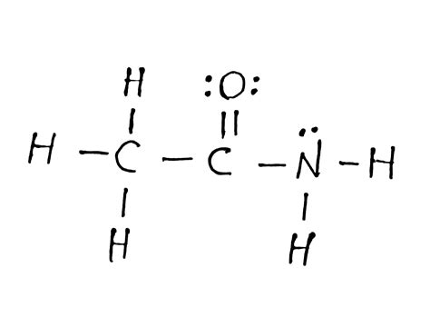 [Solved] Following is the structural formula of acetamide. (a) Complete ...