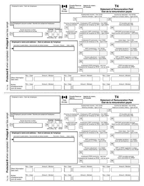 Form T4 - Fill Out, Sign Online and Download Printable PDF, Canada ...