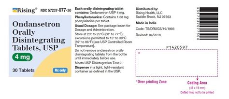 Ondansetron ODT - FDA prescribing information, side effects and uses