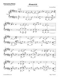 Homesick-Dua Lipa Free Piano Sheet Music & Piano Chords