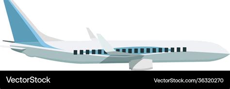 Airplane side view isolated on white Royalty Free Vector