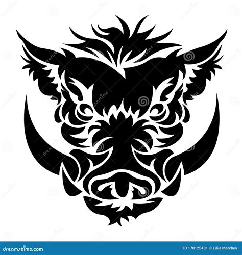 Boars Silhouette Vector | CartoonDealer.com #83848120