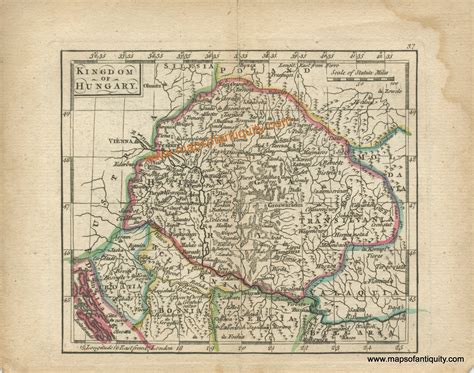 Kingdom of Hungary - Antique Maps and Charts Original, Vintage, Rare ...