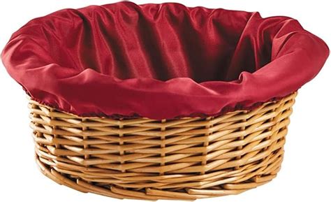 Round Church Offering Basket with Removable Burgundy Liner, 12 Inches ...