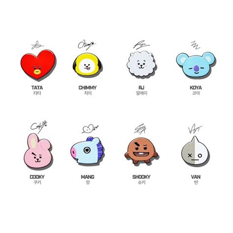 BT21 Griptop BTS Smartphone stand Official BTS Product | Bts desenho ...