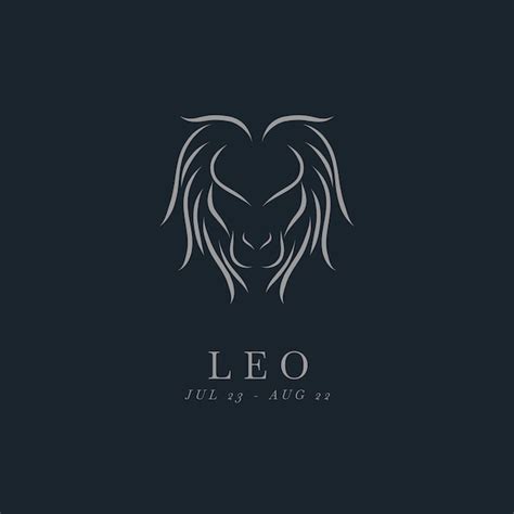 Premium Vector | Hand drawn minimalist leo logo