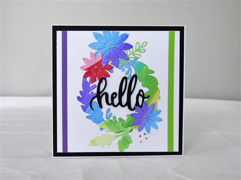 Handmade Greeting Card with Hello sentiment. | Etsy