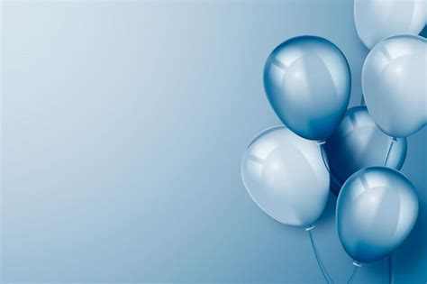 Realistic blue background with balloons #paid, , #ad, #paid, #blue, # ...