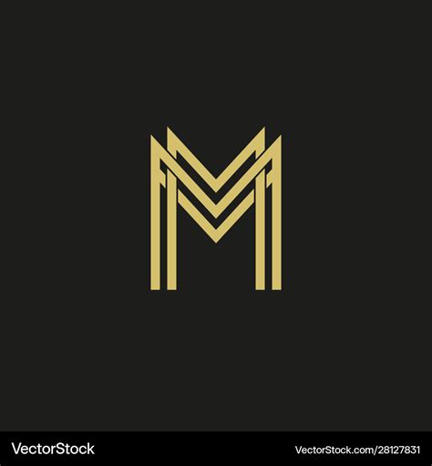 Letter m logo icon design Royalty Free Vector Image