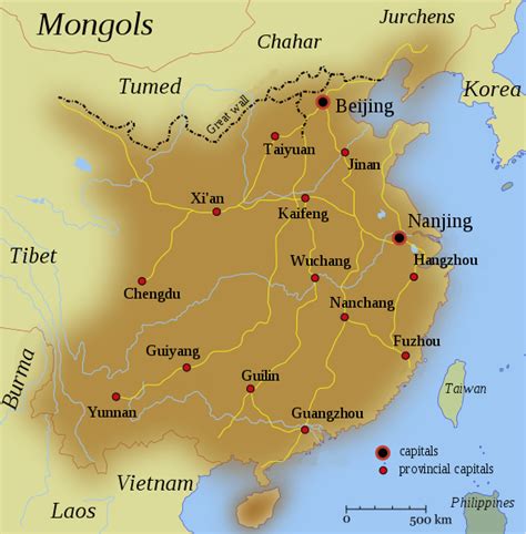 Map of the Ming Dynasty Territory (Illustration) - World History ...