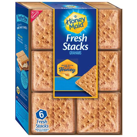 Honey Maid Fresh Stacks Graham Crackers, 1 Box of 6 Stacks - Walmart ...