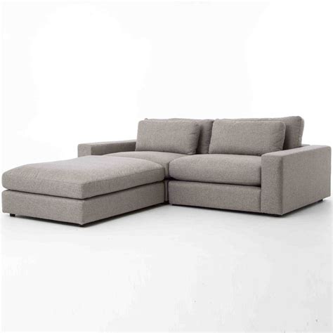 Bloor Gray Contemporary 3 Piece Small Sectional Sofa | Zin Home