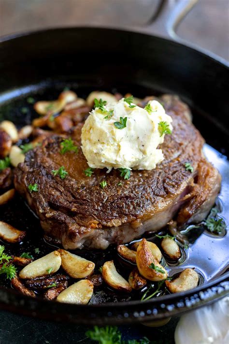 CAST IRON RIBEYE STEAK + GARLIC BUTTER!!! + WonkyWonderful