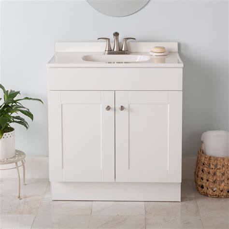 White Single Sink Bathroom Vanity – Rispa