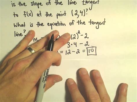 How To Find Slope Of Tangent Line Without Equation - Tessshebaylo