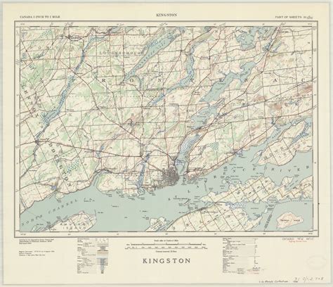 Kingston, Ontario. 1:63,360. Map Sheet 031C01-C02-C07-C08, [ed. 1], 1940