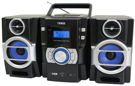 NAXA BOOMBOX PORTABLE MP3/CD PLAYER with PLL FM RADIO USB INPUT REMOTE ...