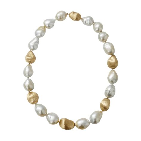 Yvel Baroque Pearl Necklace in White (YLWGOLD) | Lyst