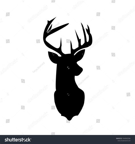 Deer Silhouette Deer Black Sign Isolated Stock Vector (Royalty Free ...