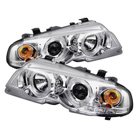 BMW 3 Series 4DR Spyder Halo LED Projector Headlights - Chrome - 444 ...