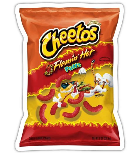 Cheetos Flamin' Hot Puffs Fun Vinyl Sticker Decal Car Truck Laptop ...