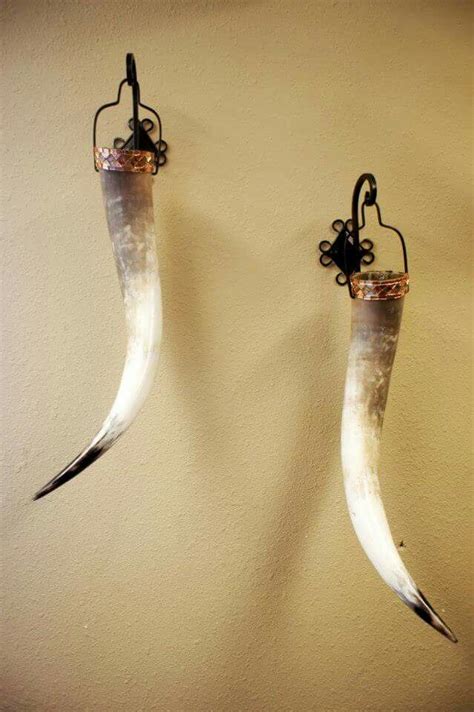 Longhorn vases | Cow horns decor, Horns decor, Hunting decor