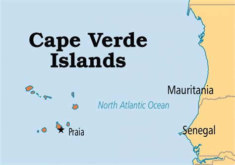 Map showing Cape Verde islands - Map of map showing Cape Verde islands ...