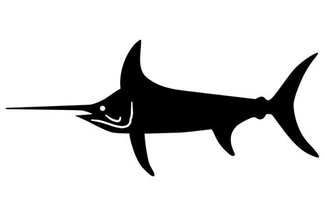 Swordfish Silhouette Graphic by iDrawSilhouettes · Creative Fabrica