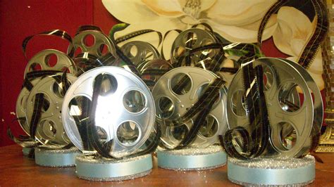 Mitzvah centerpieces using film reels and vintage film. J Patrick ...