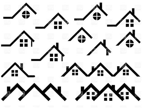 15 Simple Roof Icon Vector Free Images - Roof Line House Silhouette ...