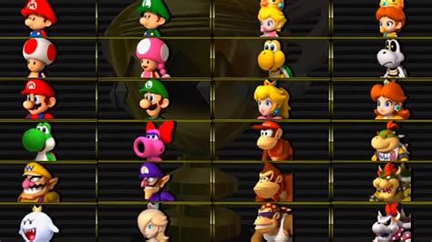 Mario Kart Wii - All Characters - YouTube