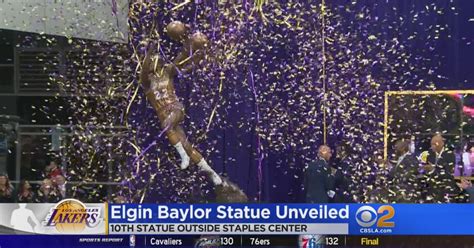 Staples Center Unveils Statue Of Lakers Legend Elgin Baylor - CBS Los ...