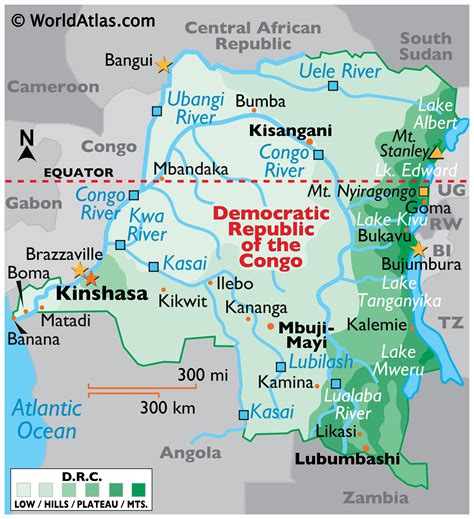 Geography of Democratic Republic of the Congo, Landforms, Glaciers, Mt ...