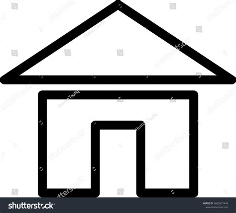 Vector Simple Home Logo Stock Vector (Royalty Free) 1609577449 ...