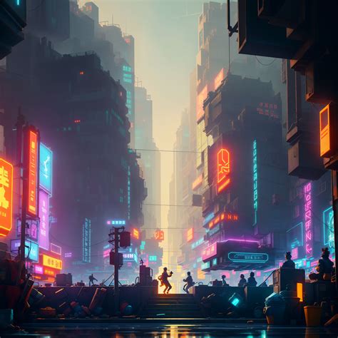 Cyberpunk Street by Fireycore on DeviantArt