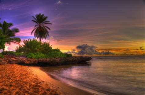 Beach Sunset HD Wallpaper - WallpaperSafari