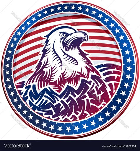 American bald eagle usa natioal symbol fourth Vector Image