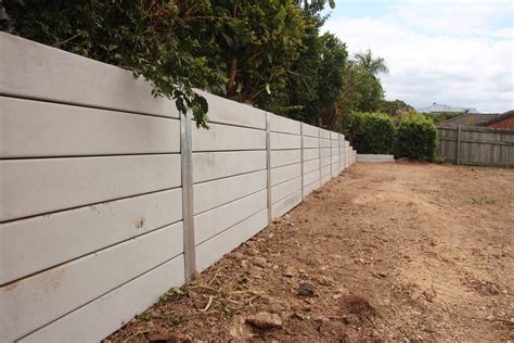 Pioneer Smooth Grey Concrete Sleeper retaining wall. Visit www ...