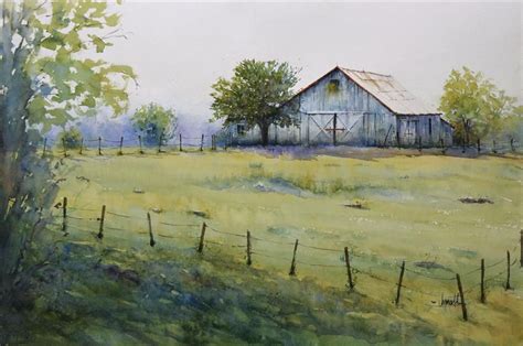 Smoke in the Hills by Judy Mudd - watercolor painting | UGallery ...