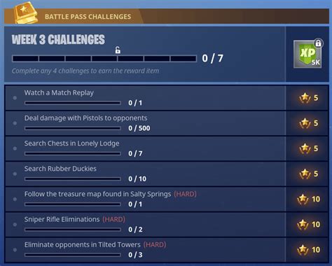 The Full List of Fortnite Battle Royale Season 4 – Week 3 Challenges ...