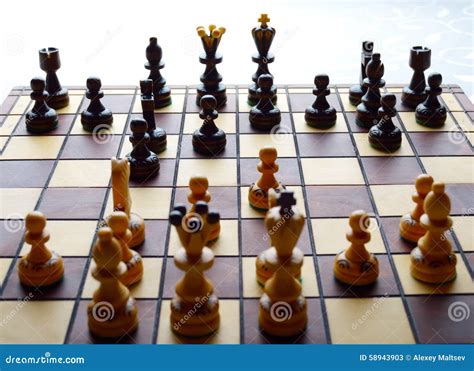 Sicilian Defense In Chess Stock Photo - Image: 58943903