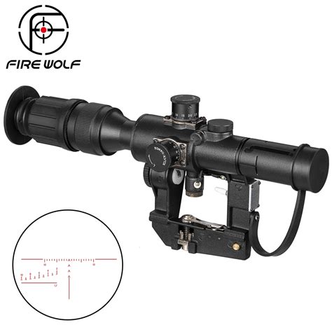 Tactical Svd Dragunov 4x26 Red Illuminated Scope For Hunting Rifle ...